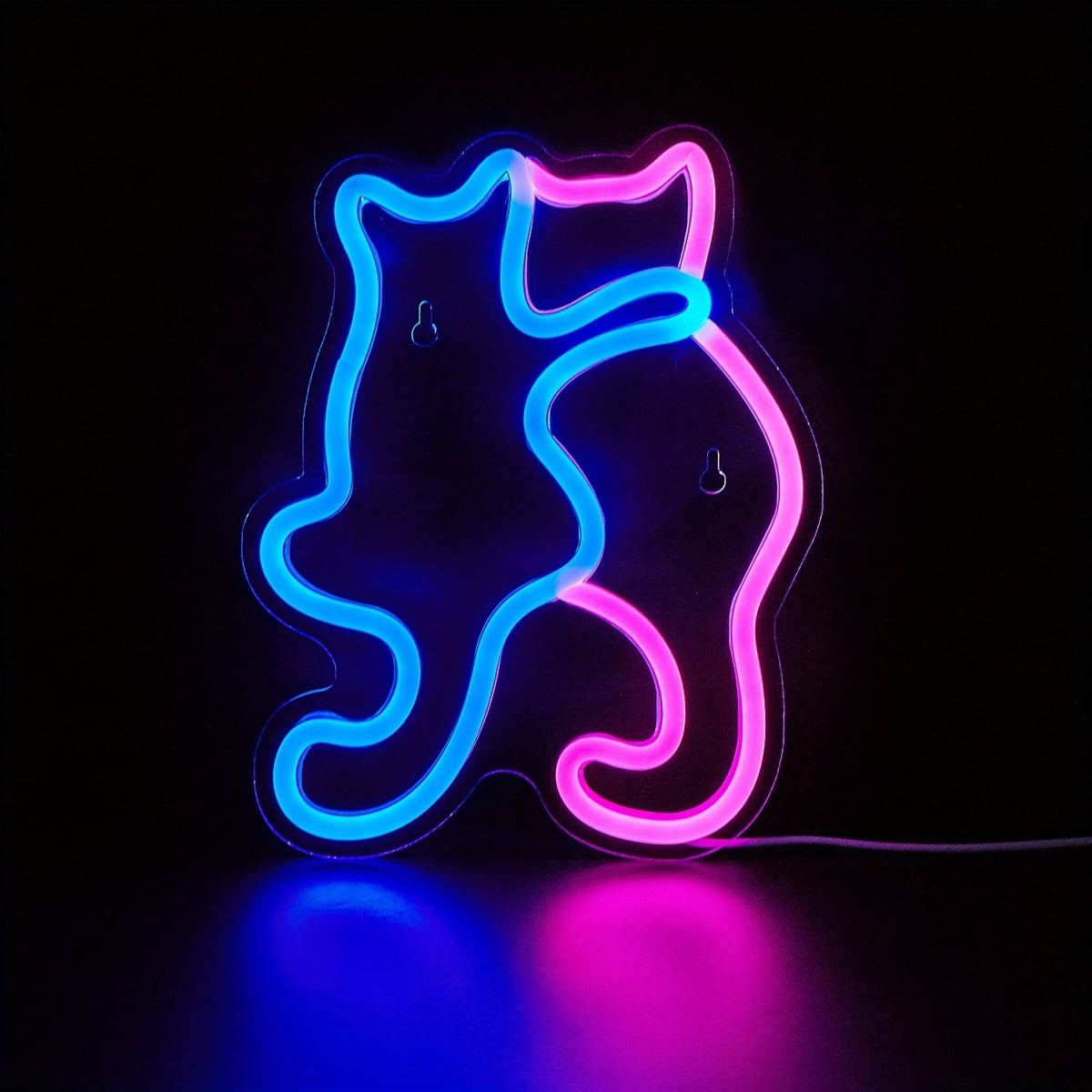 Cat Shaped LED Neon Sign USB Powered for Bedroom Holiday Party Decoration