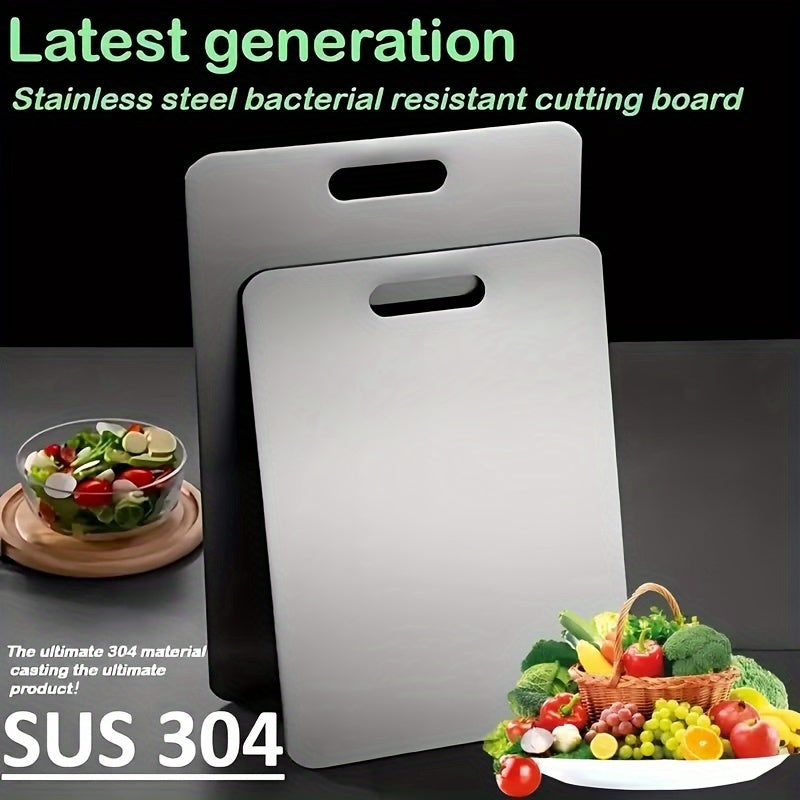 Double-Sided Stainless Steel Kitchen Cutting Board Set for Meat Vegetables Fruits