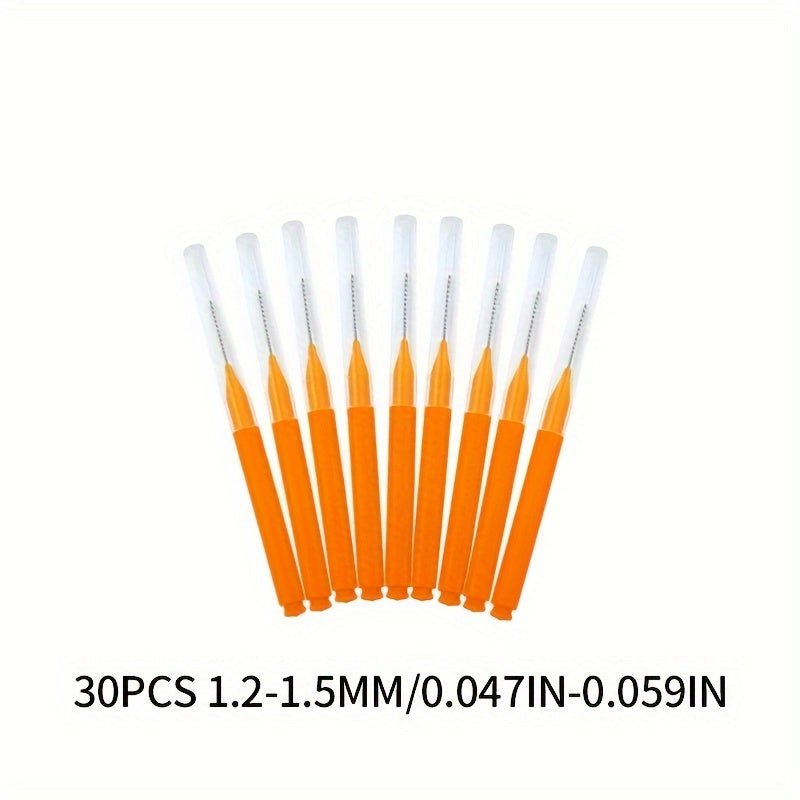 Interdental Brush I-Shaped Straight Bracket 30Pcs Pack Tooth Cleaner