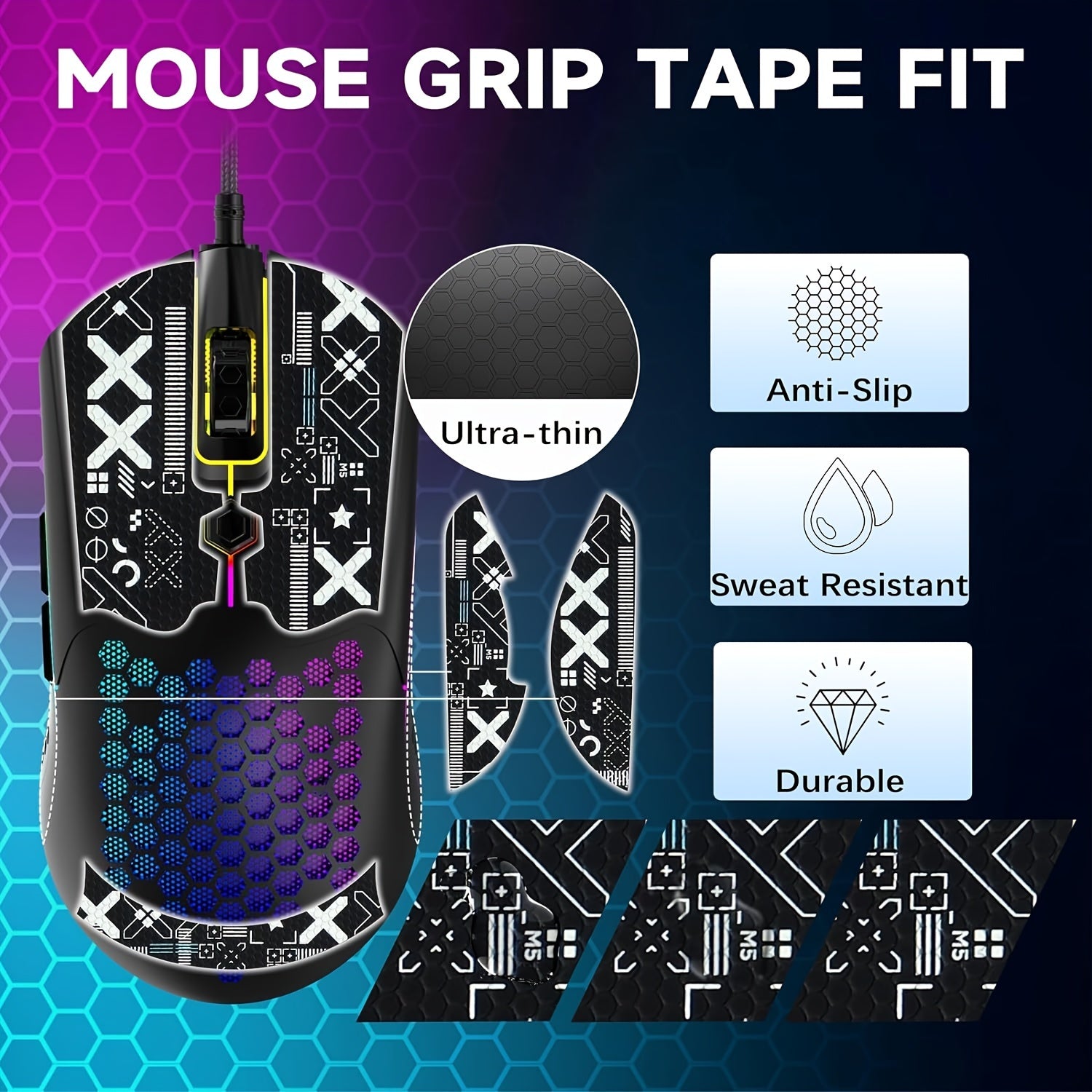 Gaming Mouse with 65G Lightweight Honeycomb Shell 26 RGB Backlighting Optical Sensor