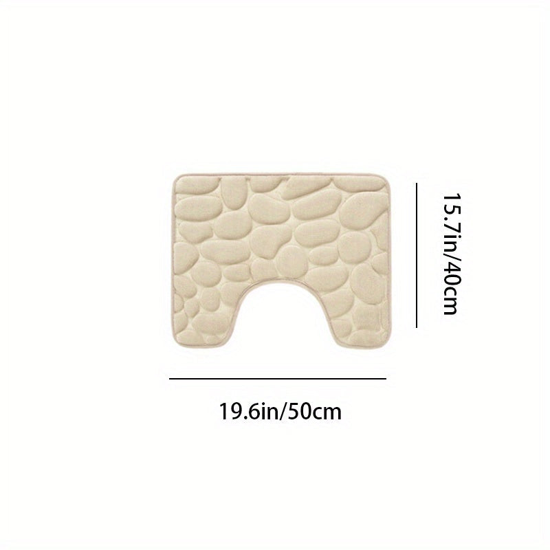 Conjunto de alfombrillas de baño antideslizantes en relieve con espuma viscoelástica, absorbentes y de secado rápido