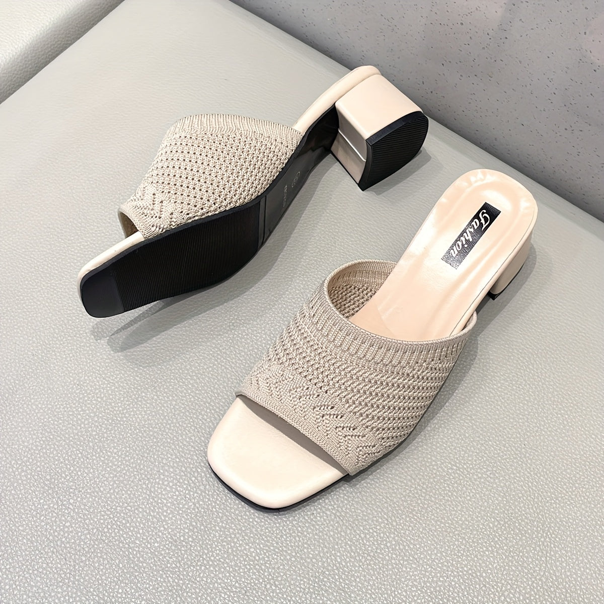 Women's Multicolor Knit Wedge Sandals Open Toe Slip-On Summer Shoes