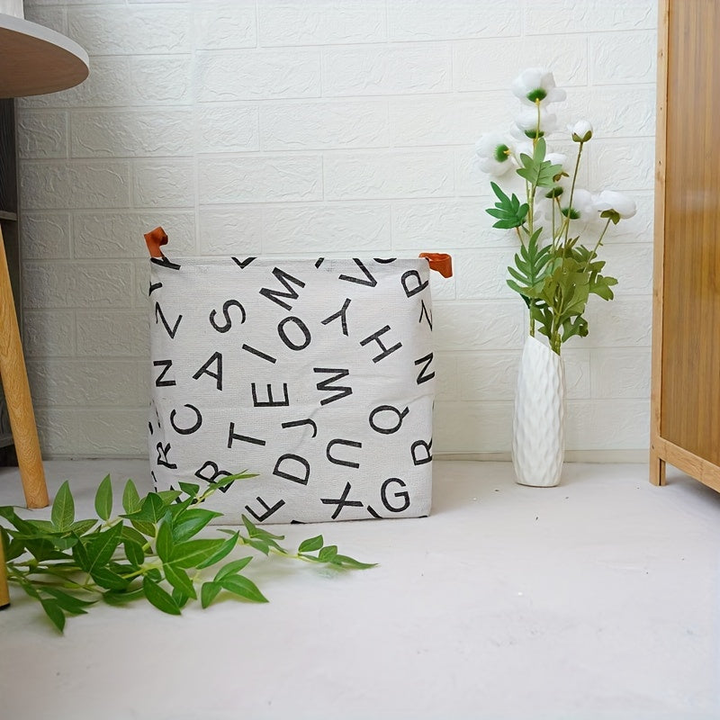 Fabric Hamper with Handles Foldable Storage Basket for Clothing Toys and More