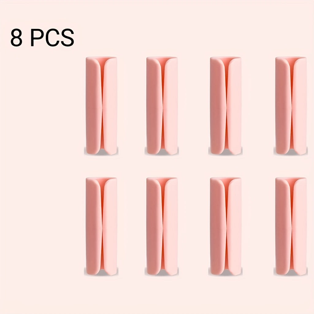 Set of 4 No-Pin Bed Sheet Grippers Anti-Slip Clips for Mattress Secure Hold Pink PP Material