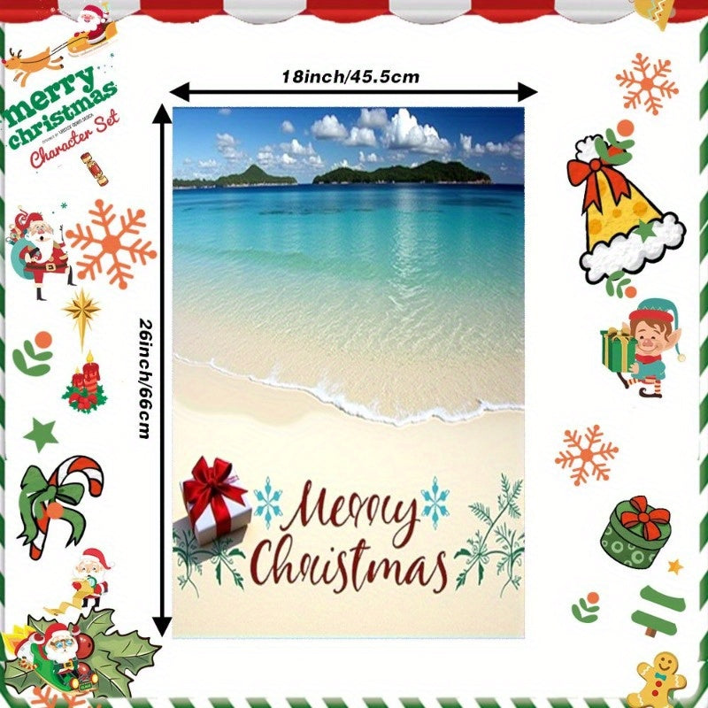 Christmas Winter Decoration Banner 18x66cm Soft Merry Holiday Decor