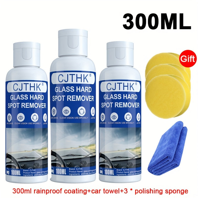 Car Glass Cleaner Rainproof Anti-Fog Polishing Degreasing Heavy Spot Removal
