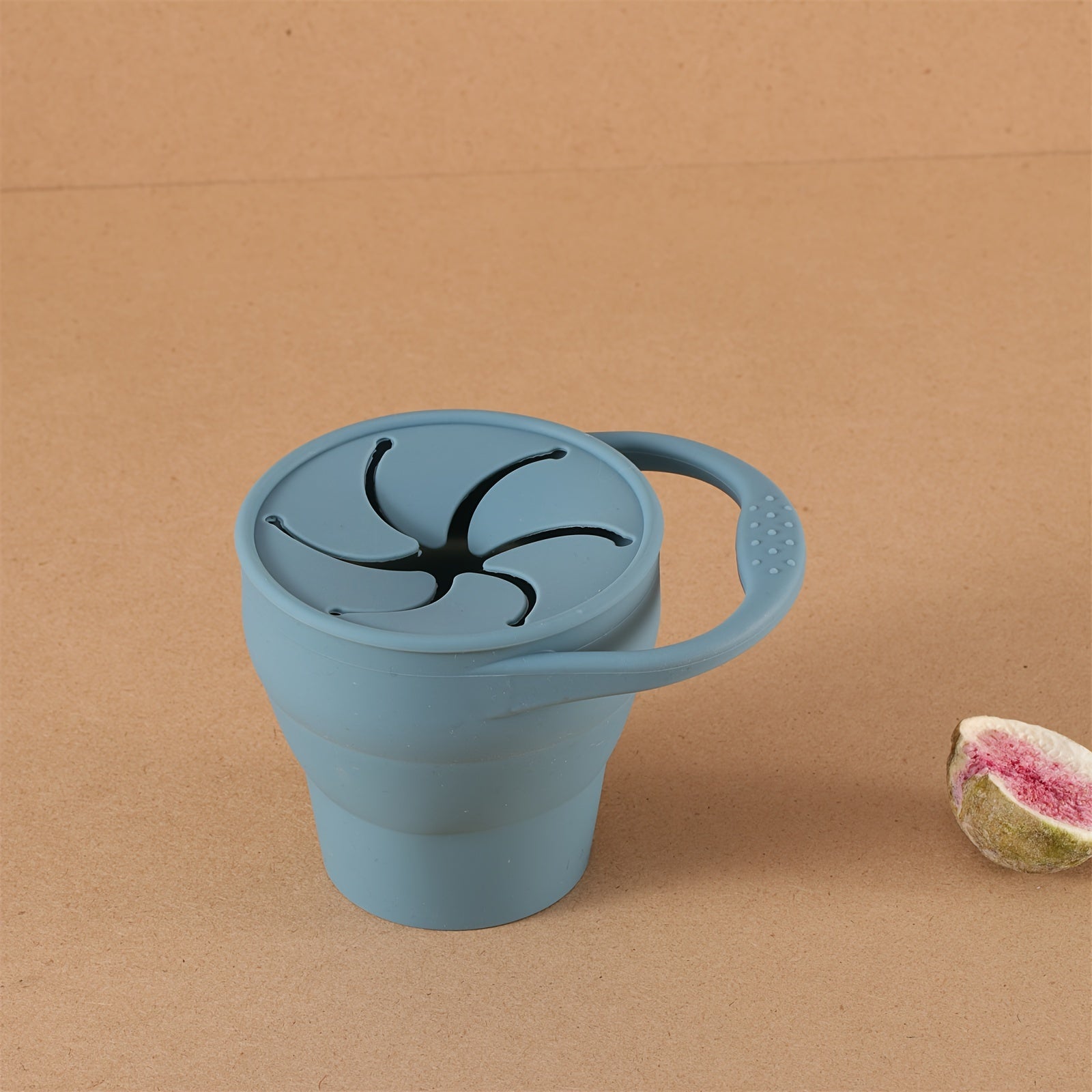 Kids Silicone Collapsible Cup with Snack Storage BPA-Free Durable Dishwasher Safe for Ages 0-3