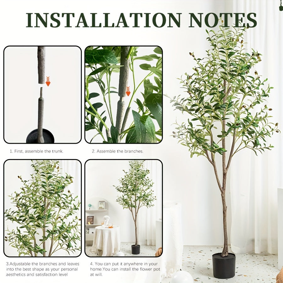 Indoor Olive Tree Assembly Disassembly Simulation Plastic Floor Decor for Home