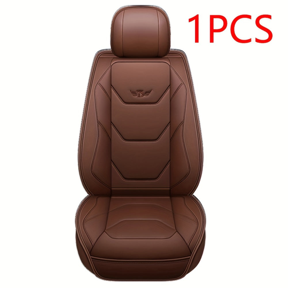 Car Seat Cover Breathable PU Leather Protector Front Seat with Safety Cushion