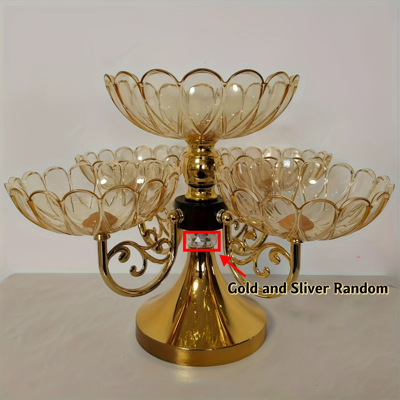 Multi-Layered Plastic Fruit and Snack Serving Tray for Parties and Events