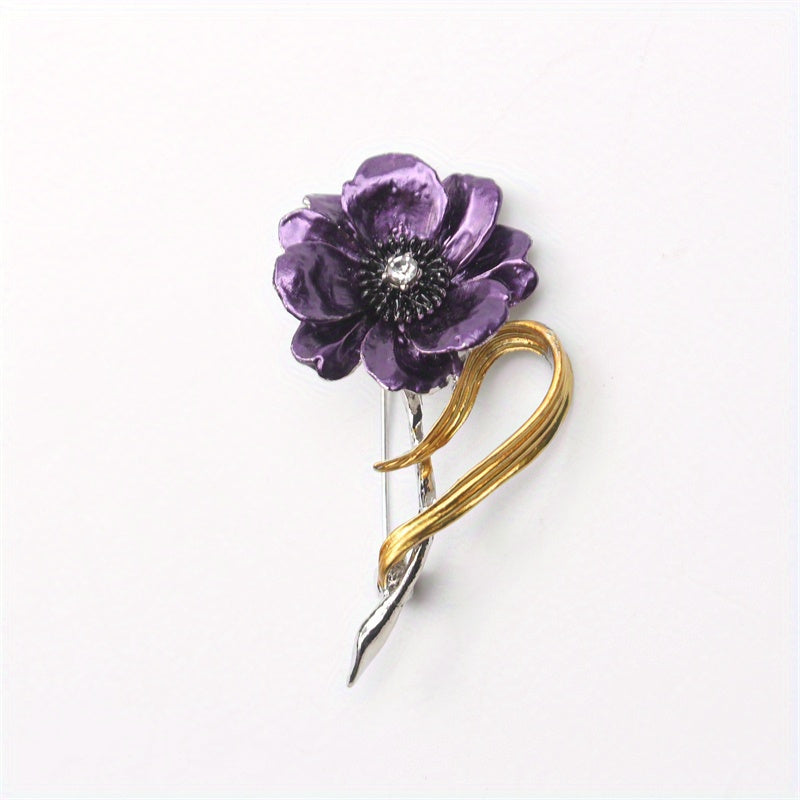 Dainty Enamel Flower Brooch Pin for Women Sunflower Wedding Party Corsage