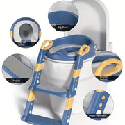 Kids' Foldable Toilet Seat with Step Stool for Potty Training