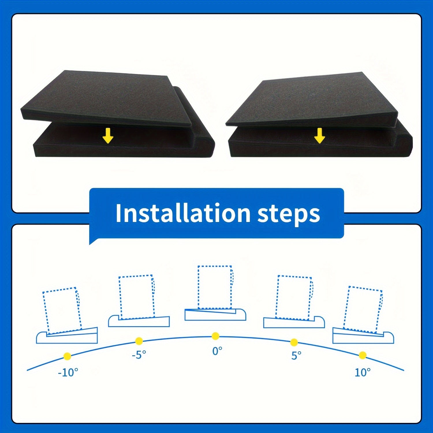 Yuqori zichlikdagi dinamik izolyatsiya yostiqlari, 2 juft, ovoz sifatini yaxshilash va subwoofer izolyatsiyasi uchun.