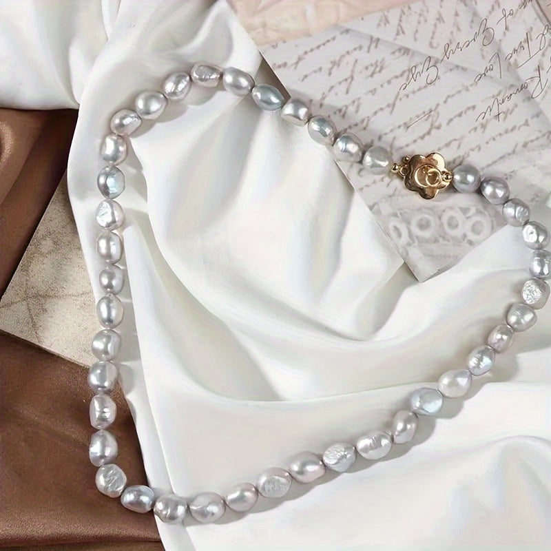 Freshwater Pearl Necklace with Vintage Baroque Design for Special Occasions