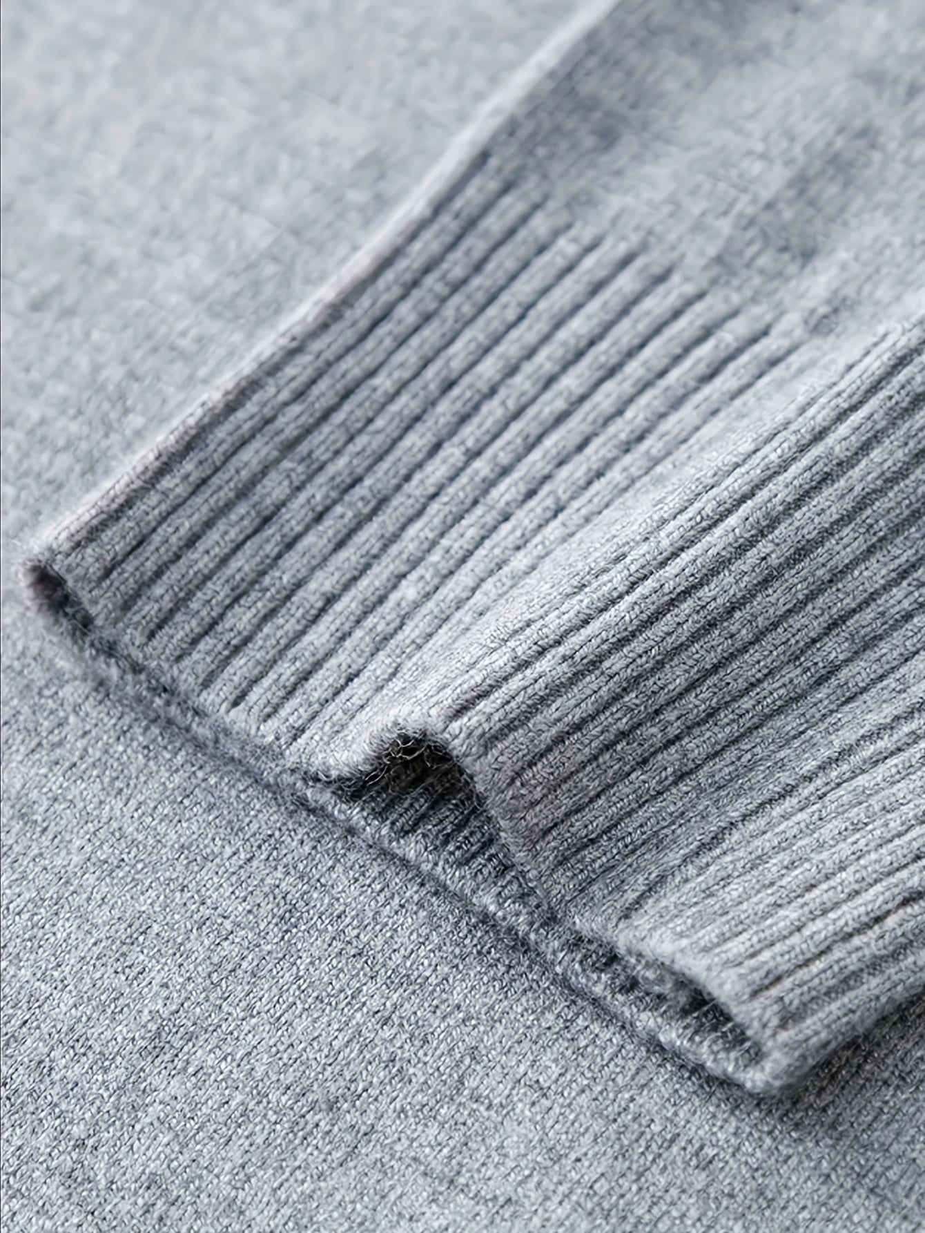 Men's Solid Color Knit Sweater Long Sleeve Crew Neck Fall Winter Casual