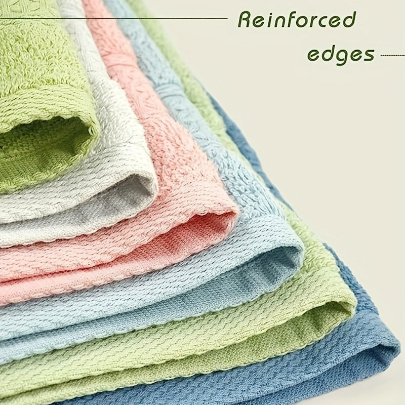 Set of 6 Cotton Wash Cloths in 6 Colors 33x33cm Highly Absorbent Bathroom Towels