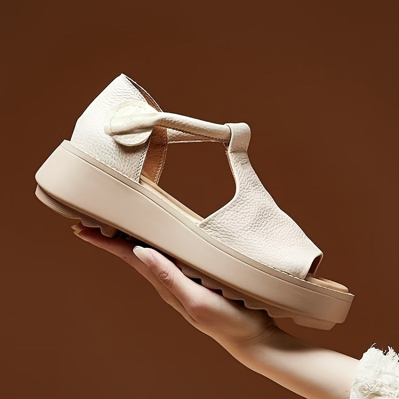 Women's Flat Sandals Slip-On Open-Toe Summer Shoes with Bow Closure