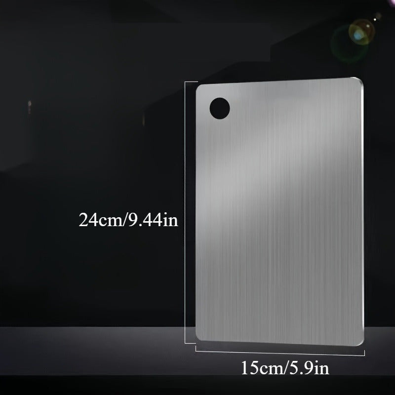 Премиальная двусторонняя титановая разделочная доска из нержавеющей стали пищевого качества, безопасна для посудомоечной машины, доступна в нескольких размерах