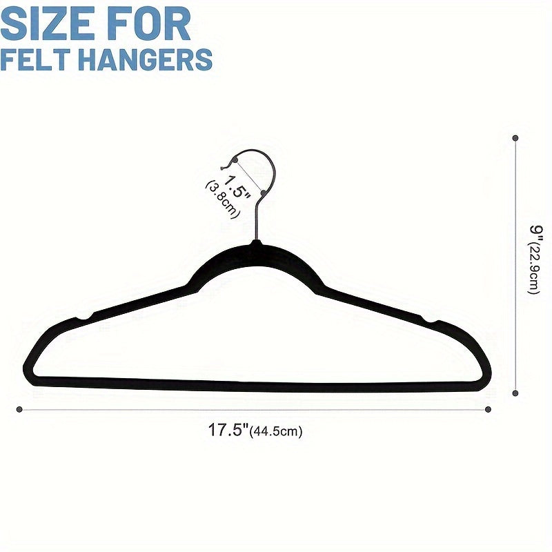 50/30 Pack Velvet Hangers Non-Slip Space-Saving for Coats Pants Dresses