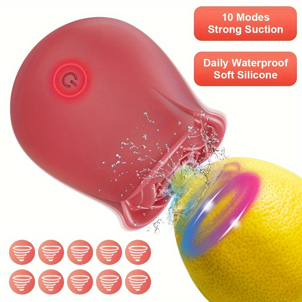 Ayollar uchun vibratsiyali guli shaklidagi o'yinchoq, suyuqlik bilan stimulyatsiya qiluvchi, qayta zaryadlanadigan batareyali