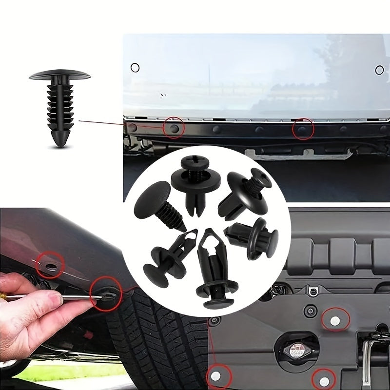 190 Pcs Auto Fastener Clips ABS Plastic Rivet Set for Car Bumpers and Mud Flaps