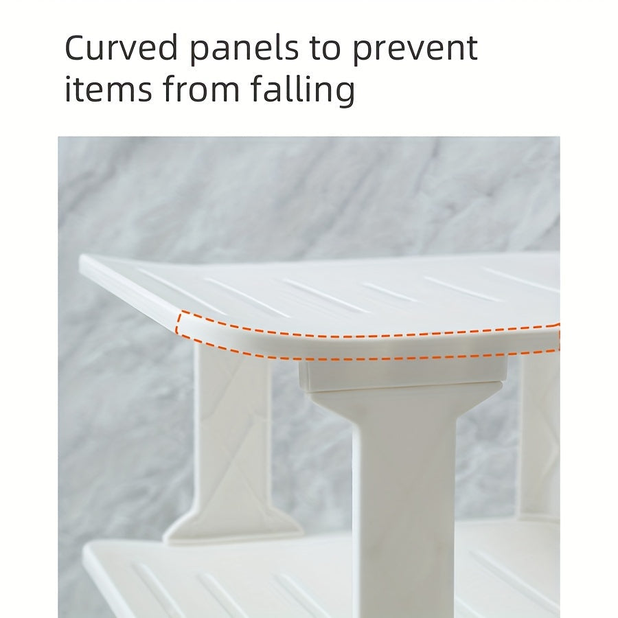 Estante para zapatos de plástico de múltiples capas con componentes desmontables en blanco o negro