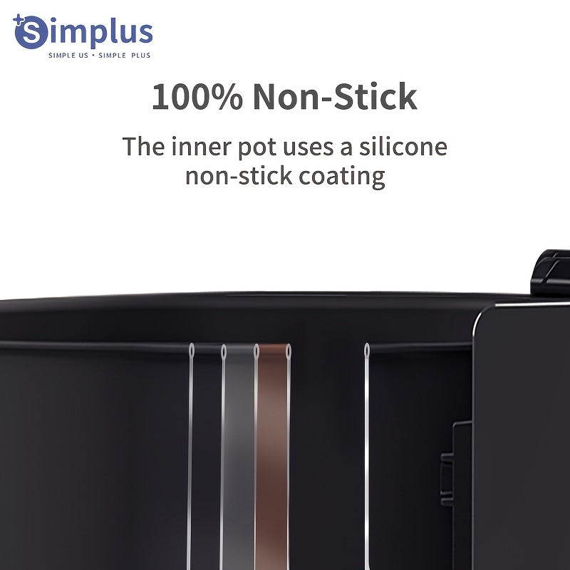 Simplus Mechanical Air Fryer 007 - 3.5L, 1350W, Tez Isitish, 360-daraja Havo Aylanishi, Quvvatni O'chirish Xotirasi, Yevropa Standartli Plug