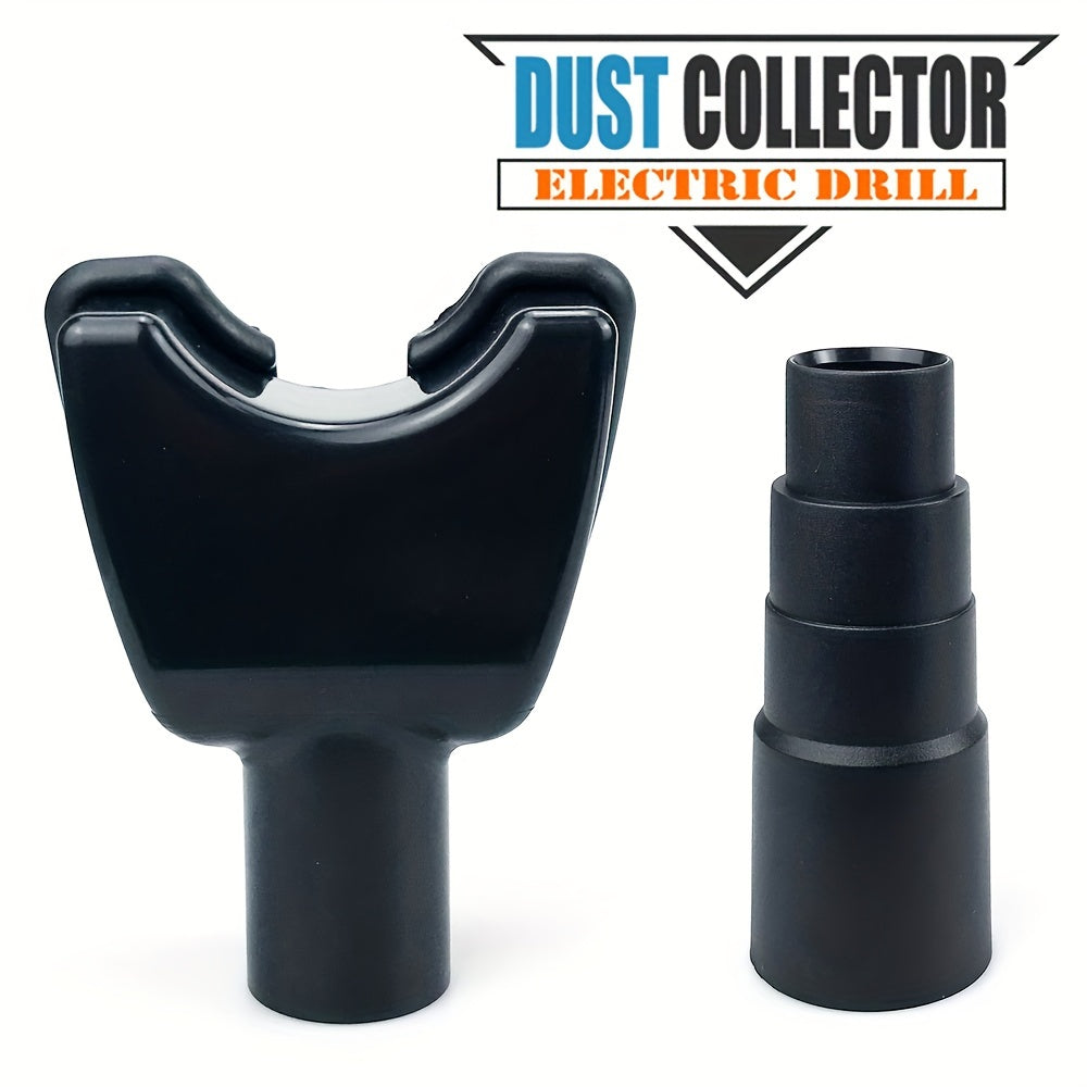 Dust-Proof Vacuum Cleaner Connector for Electric Drills, Hands-Free Dust Collection