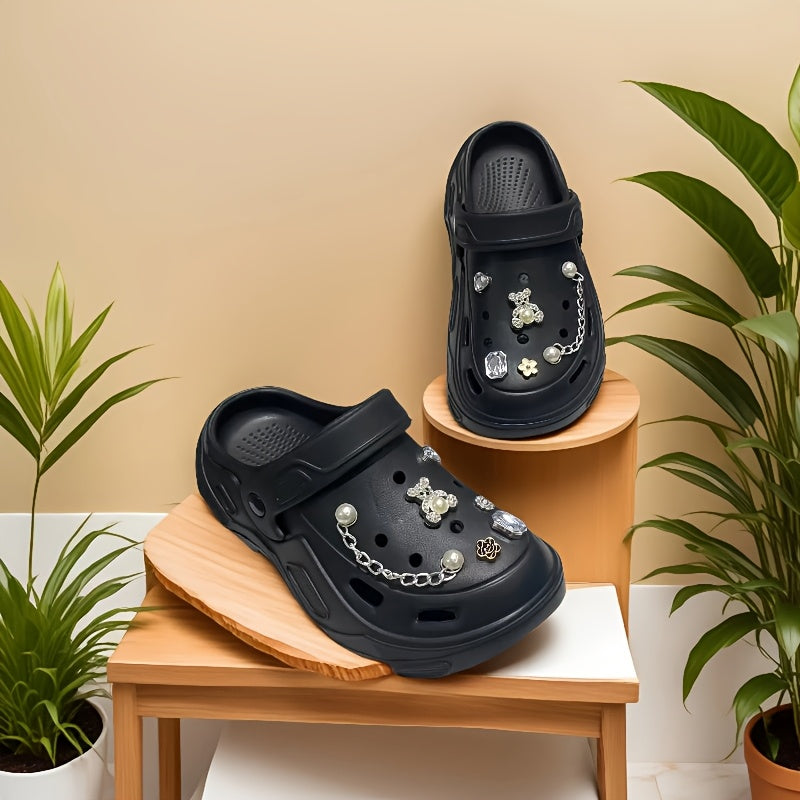 Women's EVA Hole Shoes with Thick Sole, Wear-Resistant, Comfortable