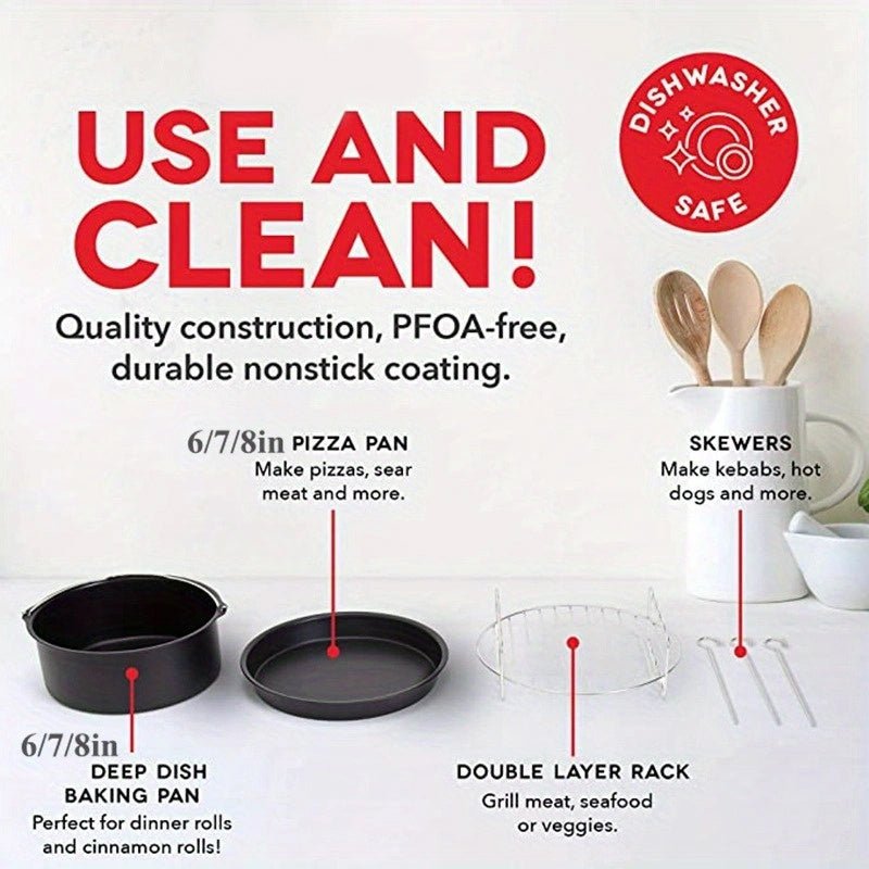 6pcs Air Fryer Accessory Kit 2 Quart Compact Air Fryer Accessories