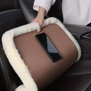 Winter Car Seat Cushion Thick Fleece Faux Rabbit Fur Rectangular Cover