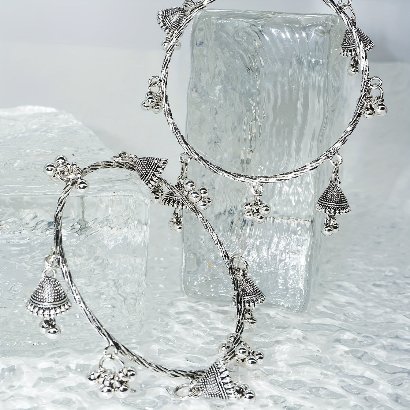 Women's Gold Zinc Alloy Bell Bracelet with Pearl Heel Jewelry