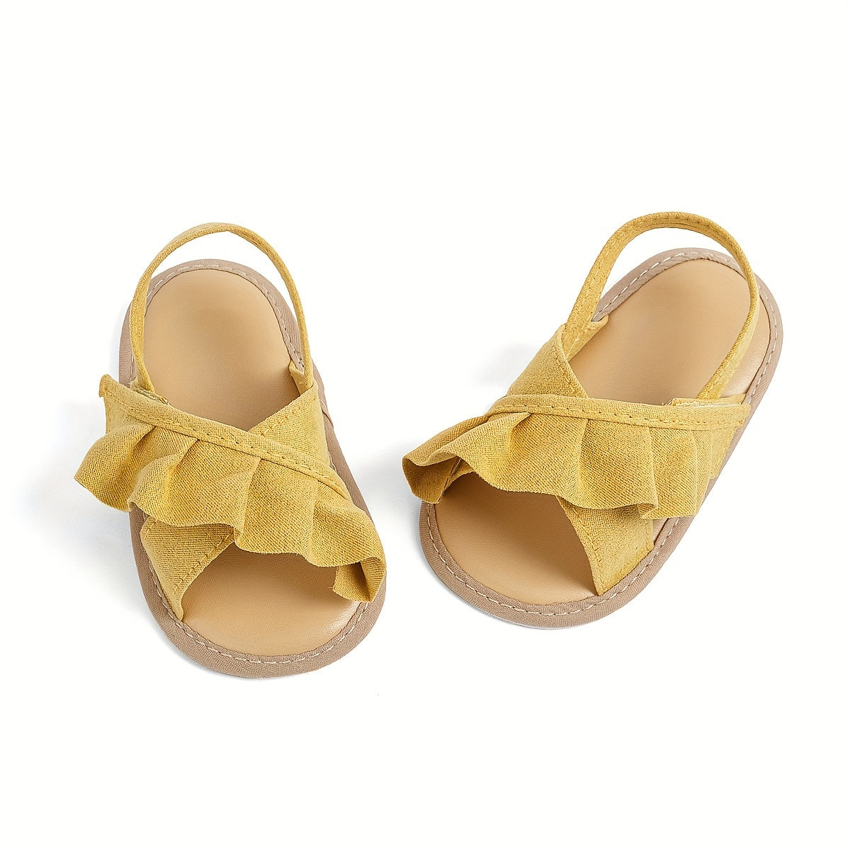 Baby Girl Open Toe Sandals Solid Color Lightweight Breathable Spring Summer Shoes