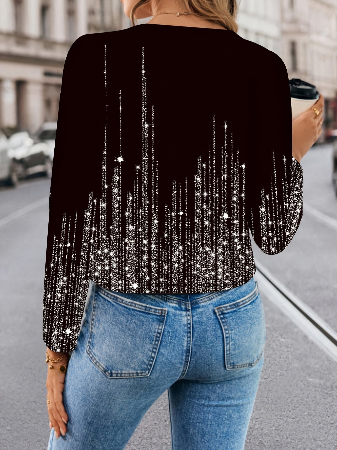 Long Sleeve Open Front Polyester Blend Jacket for All Seasons