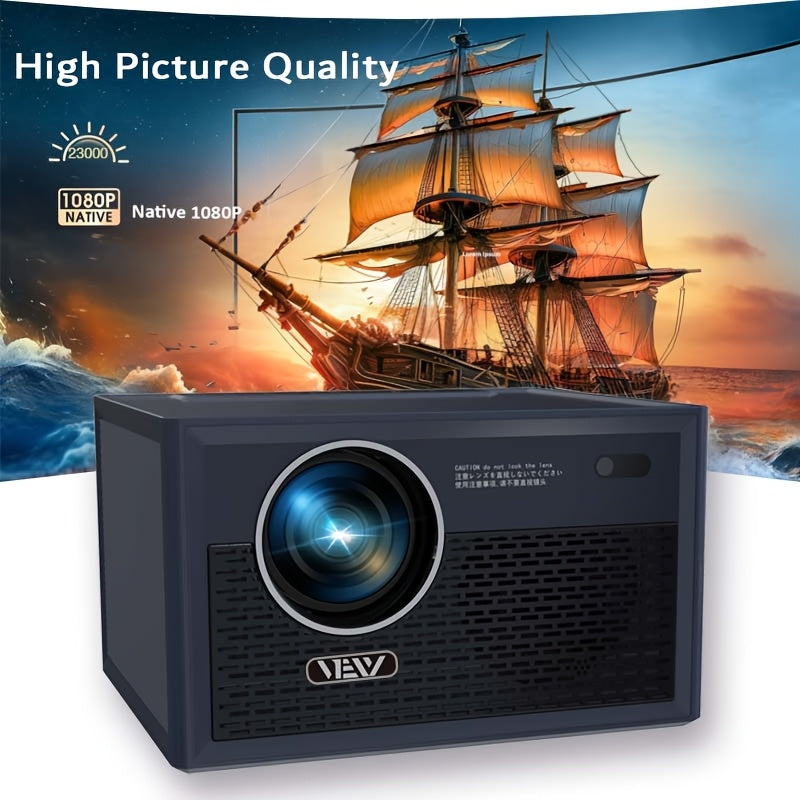 Full HD Projector with WiFi6, 7.62m Display, Android, Smart Home Theater