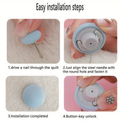 Set of 4, 8, or 16 Pink Bed Sheet Fasteners with Safety Pins for Quilts and Comforters