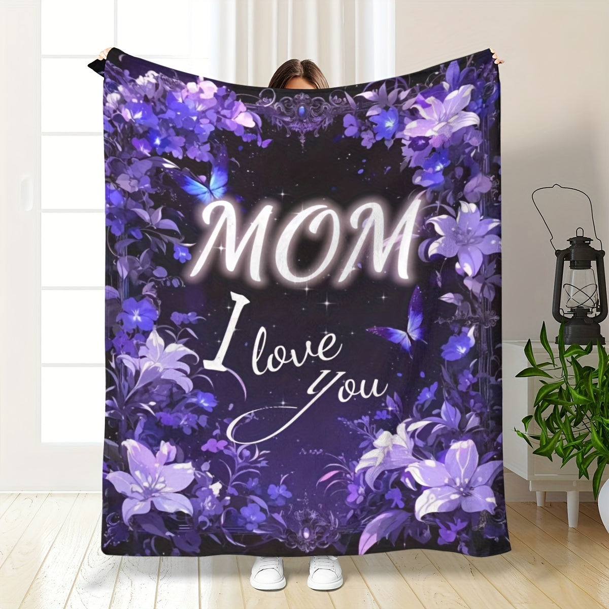 Цветастое плед-покрывало для мамы с цифровой печатью, мягкое, легкое, из полиэстера, для всех сезонов