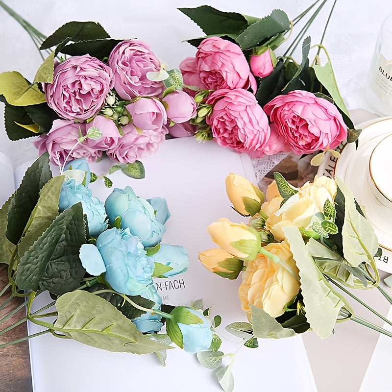 1 искусственный стебель цветка пиона для домашнего декора, свадеб, Дня матери и дней рождения.