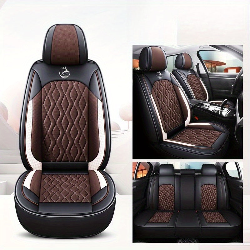 Boshqa ranglarda, oson o'rnatiladigan, besh o'rinli avtomobil o'rindiq qoplamalari to'liq to'plami