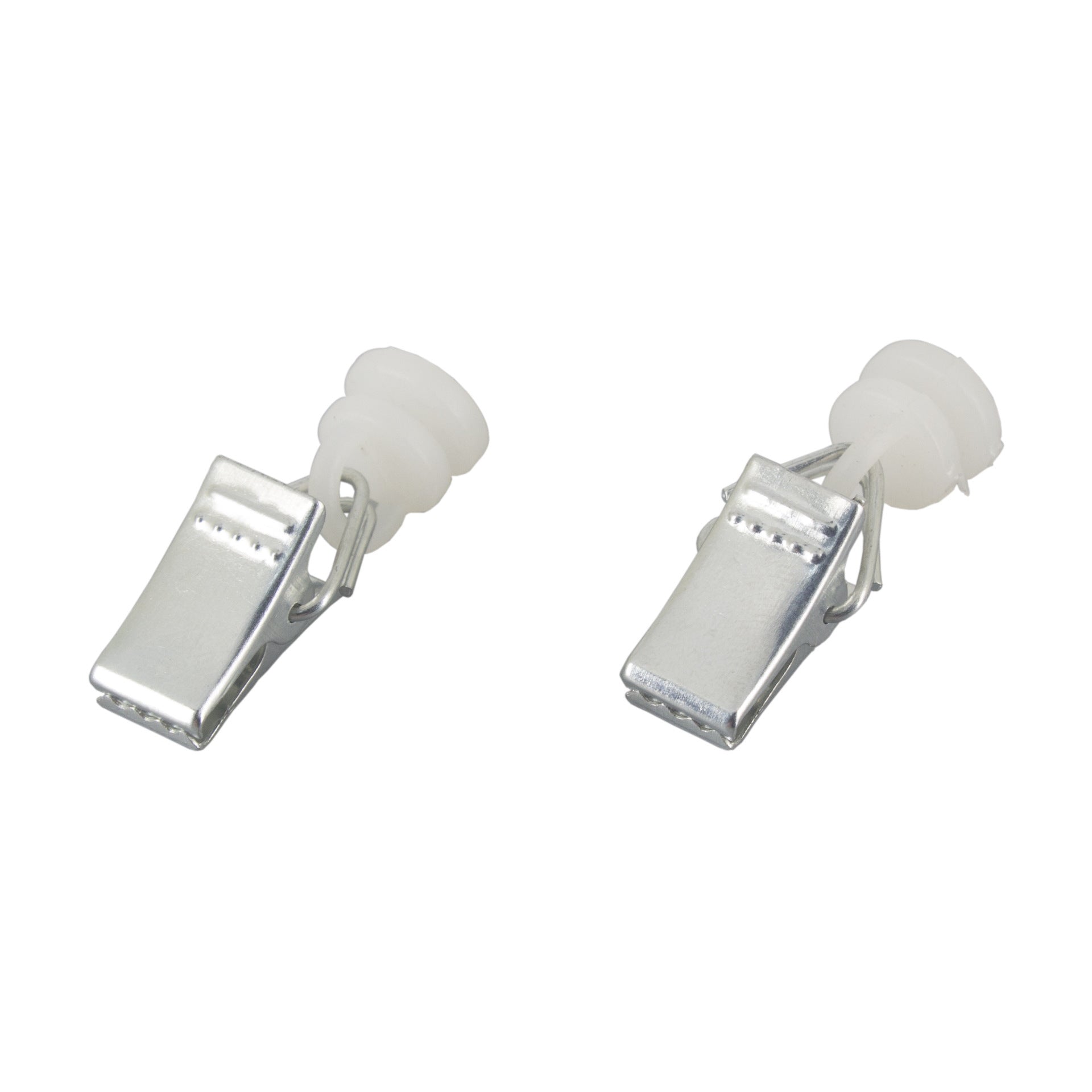 Set of 30 Plastic Curtain Pulley Clips with Track Hardware and Matching Clips