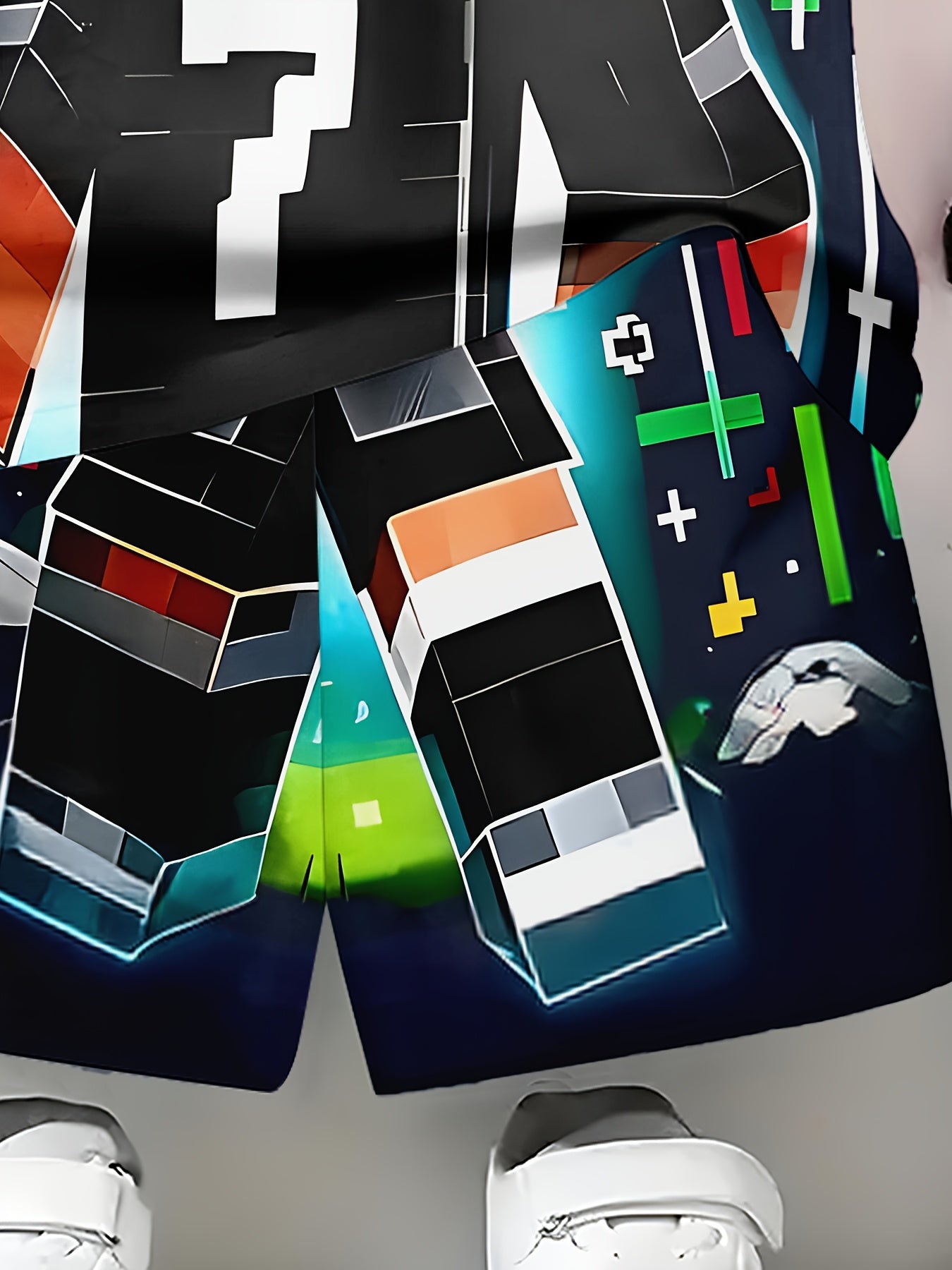 Boys Casual 3D Printed T-Shirt and Shorts Set for Outdoor Activities