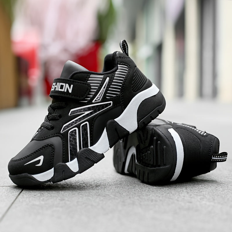 Toddler Boys Girls Sneakers Casual Sports Style Low Top PU Upper TPR Sole Non-Slip Running Shoes