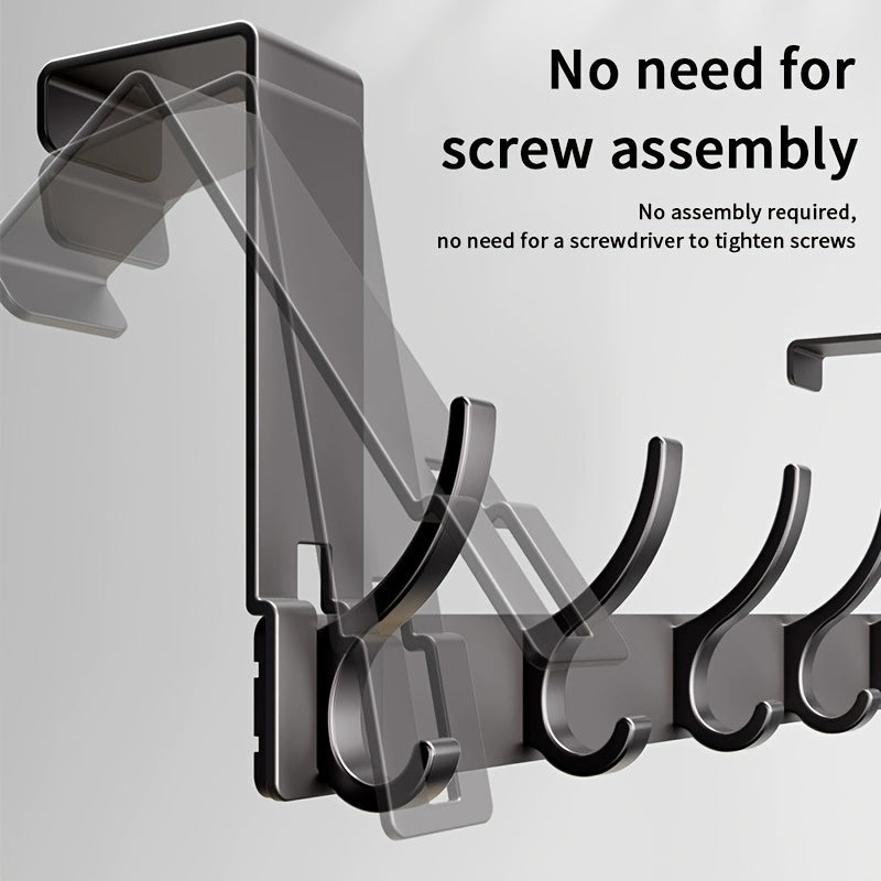 Over-the-Door Wall Hook for Clothes and Hats Made of Space Aluminum