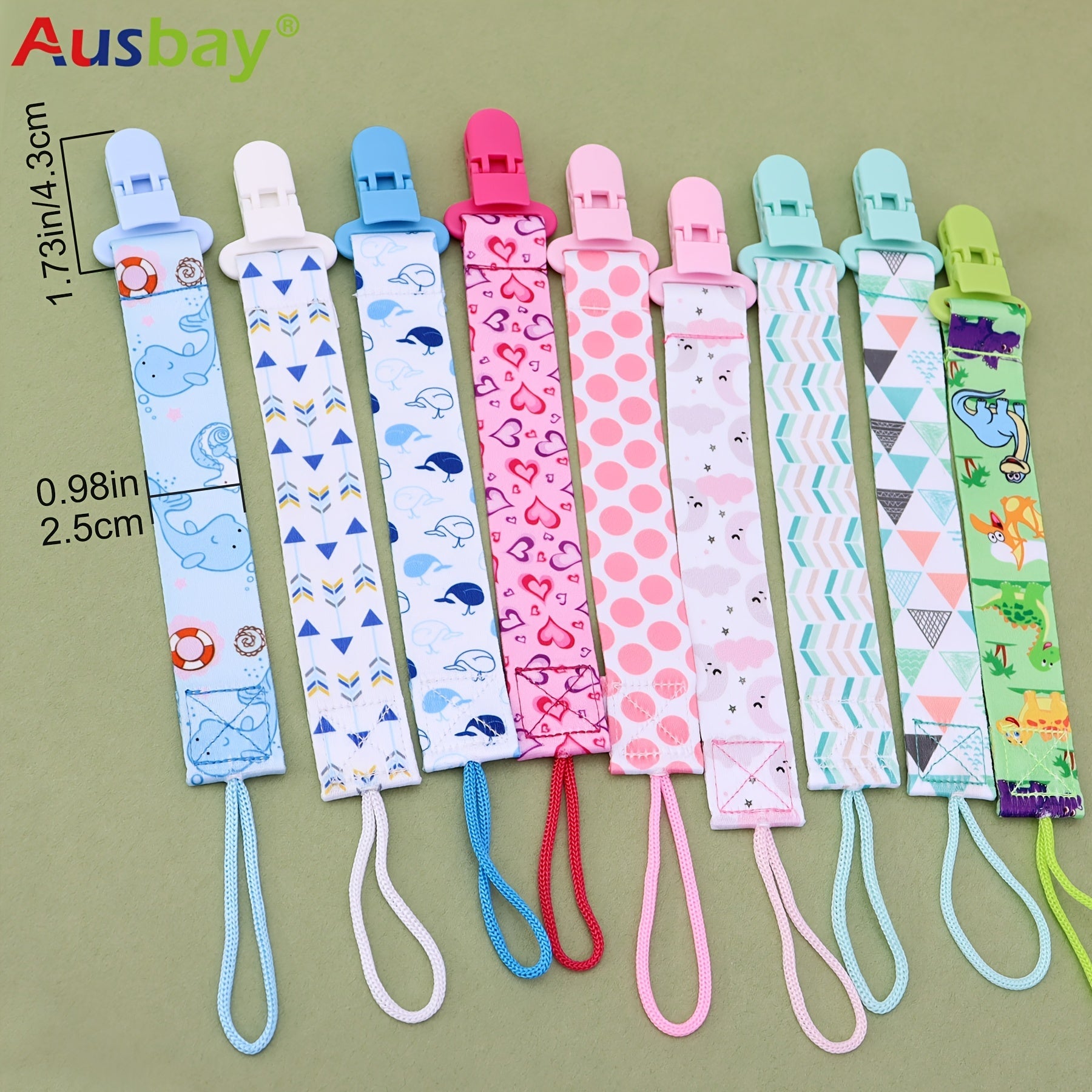 Personalized Pacifier Clip Set with Custom Names for Boys and Girls - 4 Adorable Designs