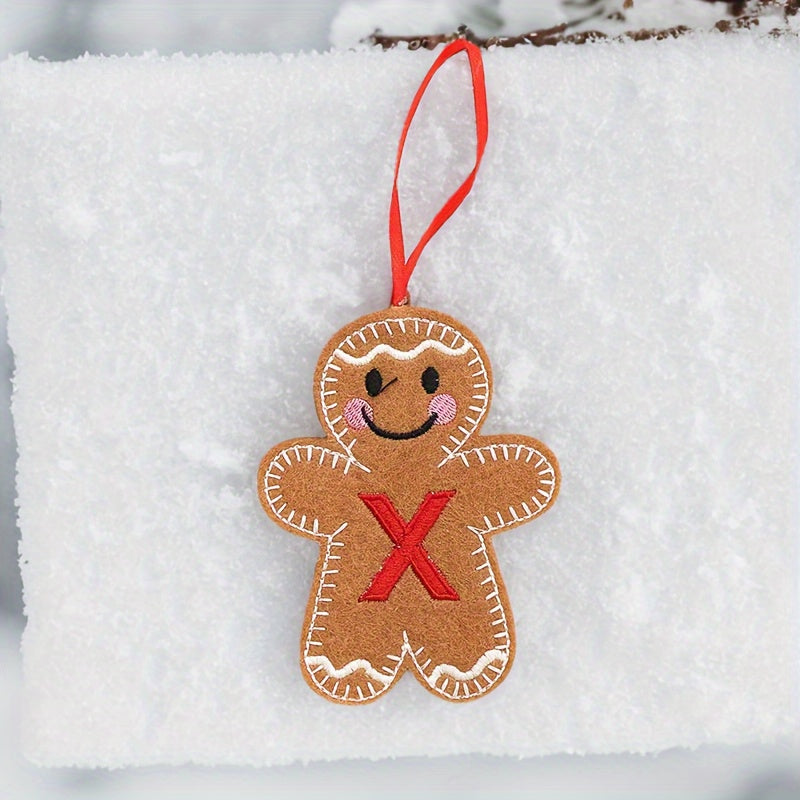 Fabric Gingerbread Man Christmas Ornament for Home and Kitchen Decoration