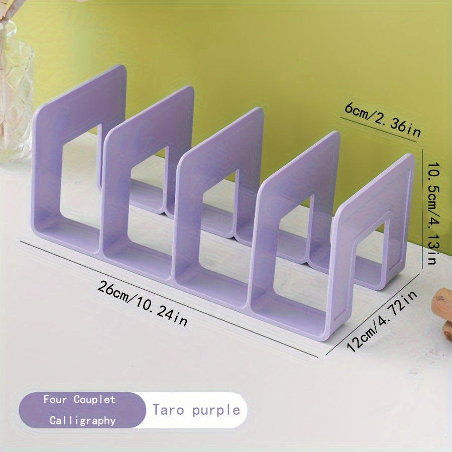 Plastic Book Organizer for Desk Office Space-Saving A4 Document Holder