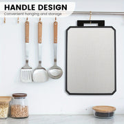 2-in-1 Stainless Steel and PP Cutting Board Set for Raw and Cooked Food Safety