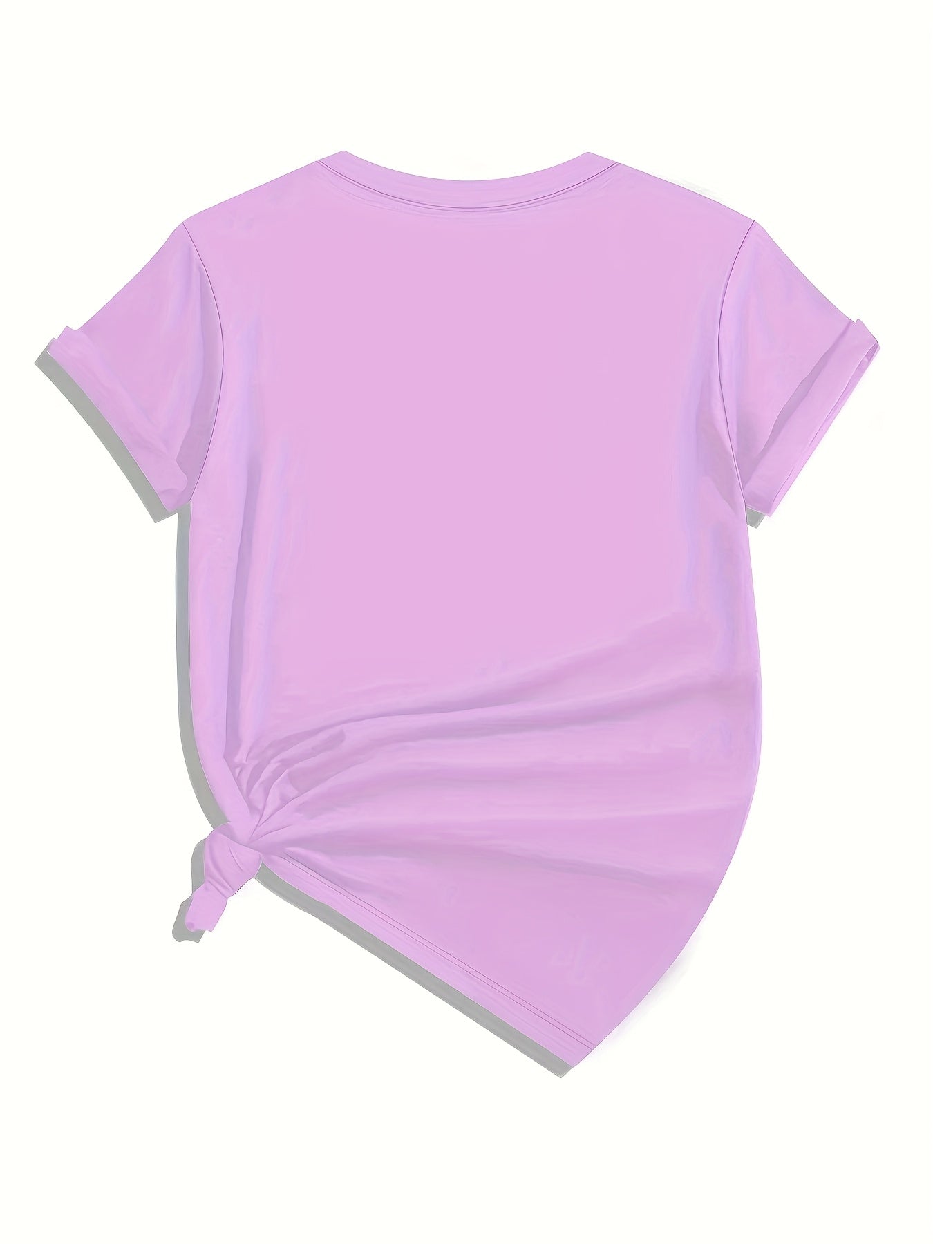 Women's Plus Size Graphic T-Shirt with Hearts and Stars, Short Sleeve, Soft Fabric