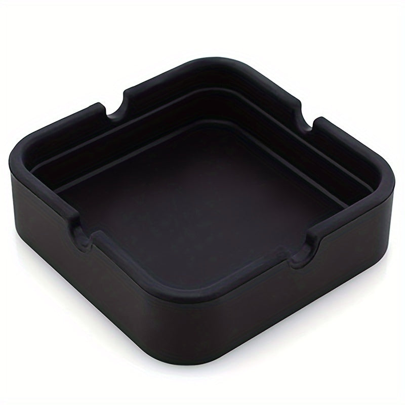 Unisex Silicone Square Ashtray Solid Color Anti-Drop Ash Storage Box