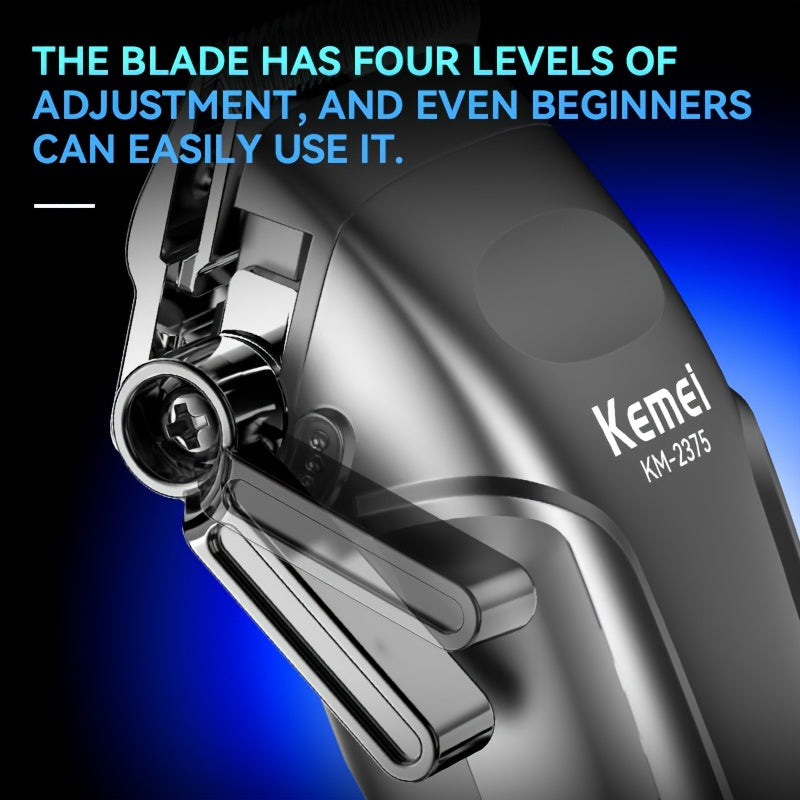Профессиональный набор для ухода KEMEI, 3 шт., с USB-зарядкой для машинки для стрижки и бритвы, цифровым дисплеем, беспроводной зарядкой, литиевым аккумулятором, рабочим напряжением ≤36V - KM-2375